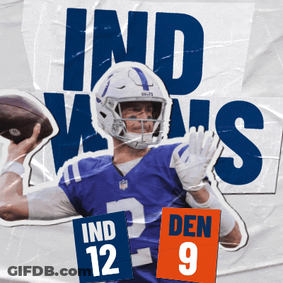 Indianapolis Colts Player 12 Throwing Football GIF