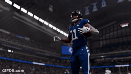 Indianapolis Colts Touchdown Advertisement With Football Player GIF