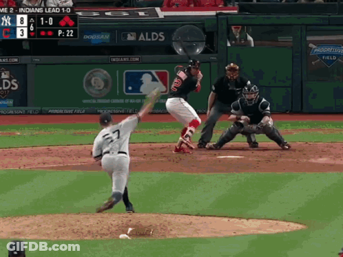 Indians Vs Yankees Baseball Game GIF