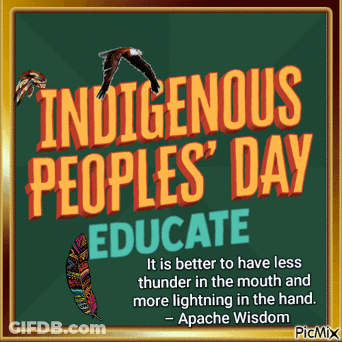 Indigenous Peoples Day Educate Poster GIF