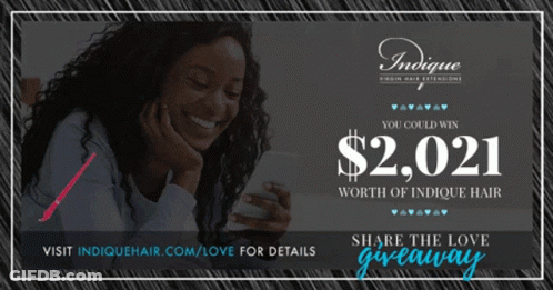 Indique Virgin Hair Extensions Advertisement Woman Smiling GIF