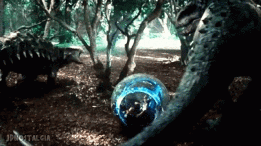 Indominus Rex Versus Ankylosaurus GIF