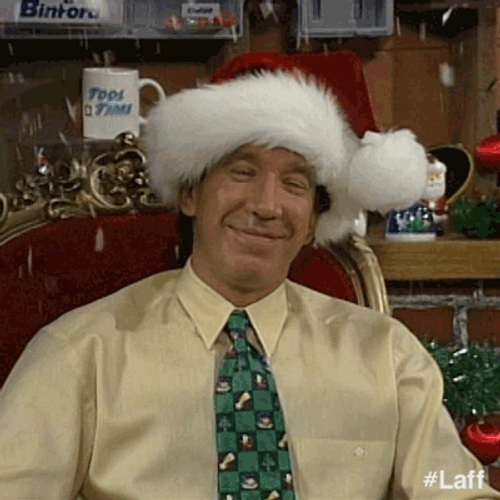 Indoor Christmas Snow Falling GIF