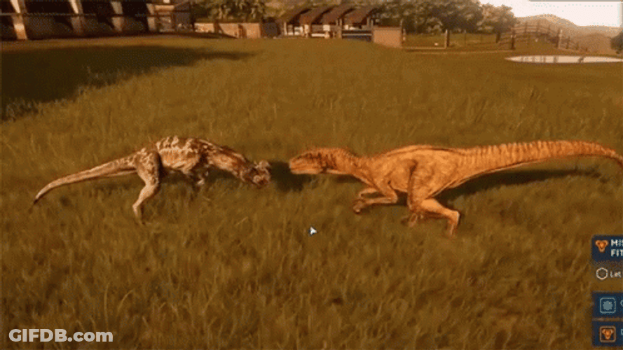 Indoraptor Animated Attaching Preys GIF
