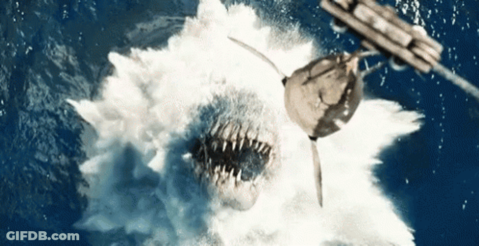Indoraptor Trying To Eat Hanging Fish GIF