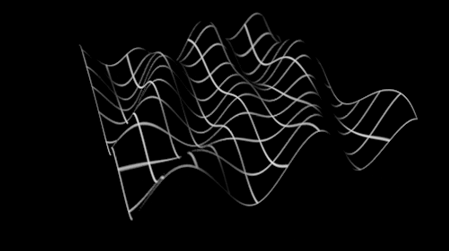 Infinite Loop Abstract Futuristic Wave Shapes GIF
