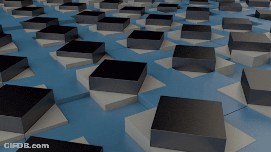 Infinite Loop Floating Cubes GIF