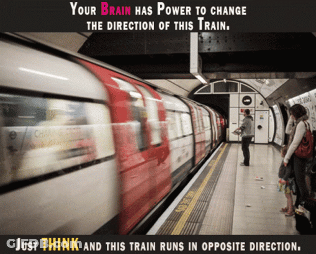 Infinite Metrorail Passing Optical Illusions GIF