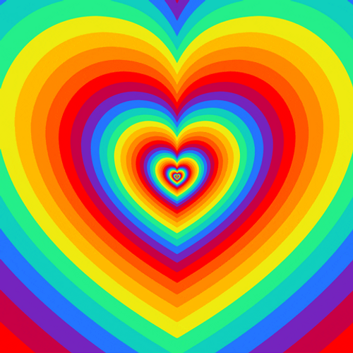 Infinite Rainbow Heart Animation GIF