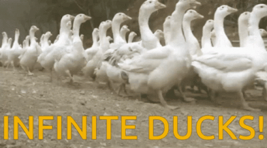 Infinite Running Duck GIF