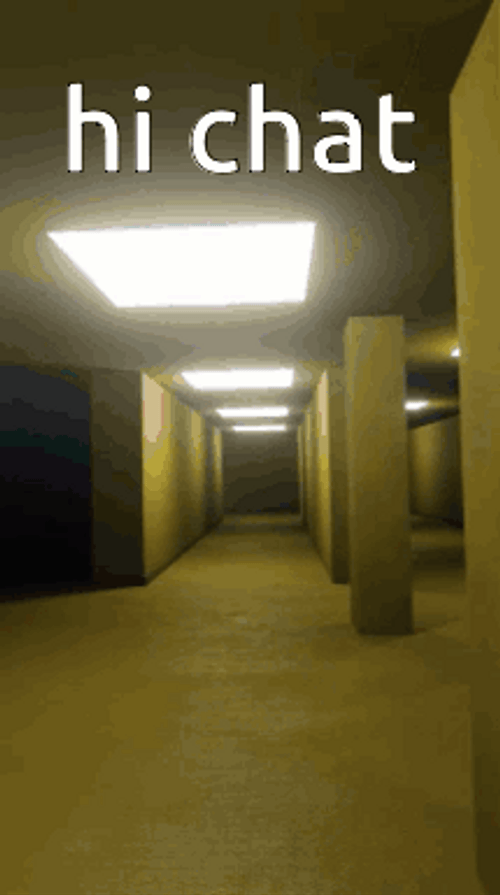 Infinite Yellow Backrooms Hi Chat Meme GIF