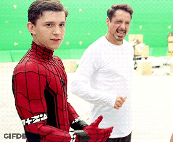 Infinity War Tom Holland Iron Man GIF