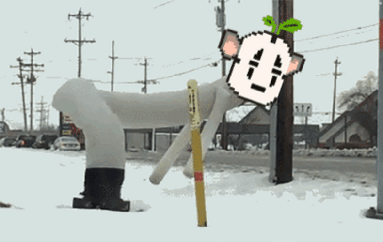 Inflatable Tube Man Twerking Face Swap GIF