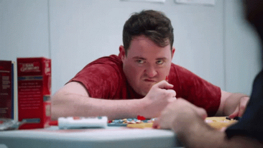 Infuriated Shane Gillis Side Eyes GIF