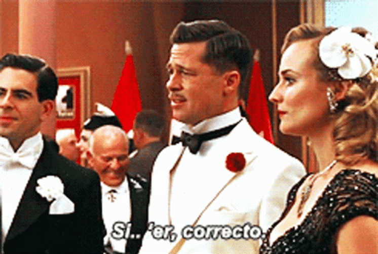 Inglourious Basterds Formal Attire GIF
