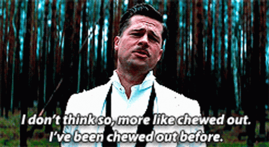 Inglourious Basterds Lt. Raine I Don't Think So GIF