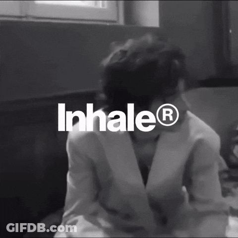 Inhale R Text GIF