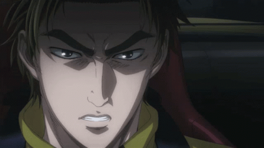 Initial D Angry Keisuke Takahashi GIF