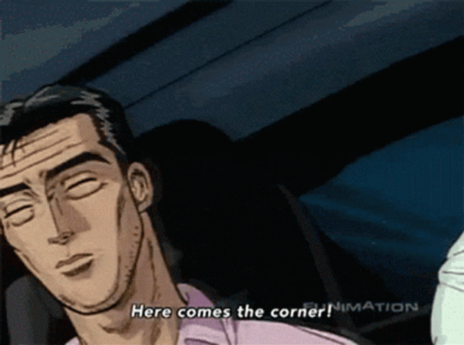 Initial D Bunta Fujiwara Driving GIF