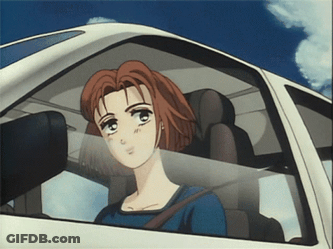 Initial D Natsuki Mogi Car Window GIF