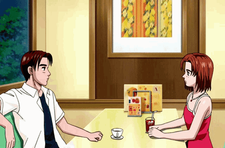 Initial D Natsuki Mogi Takumi Fujiwara GIF