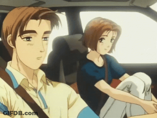 Initial D Natsuki Staring At Takumi GIF