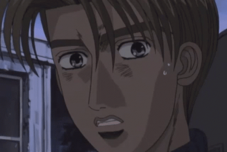 Initial D Shocked Takumi Fujiwara GIF