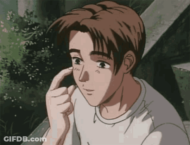 Initial D Takumi Fujiwara Awkward GIF