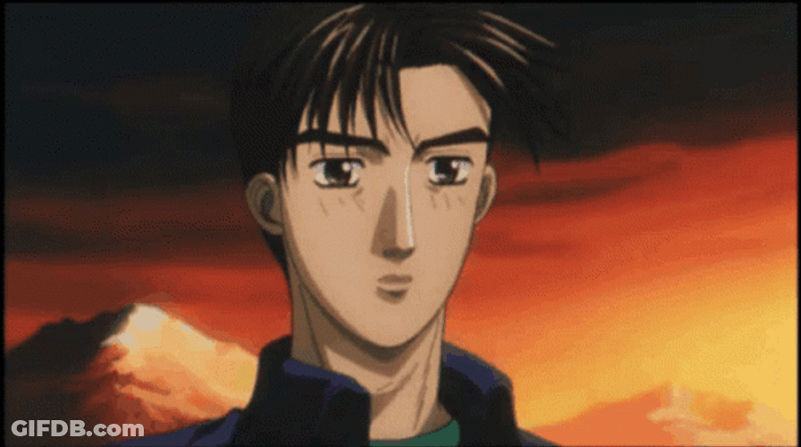 Initial D Takumi Fujiwara Blinking GIF