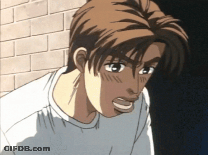 Initial D Takumi Fujiwara Head Punched GIF