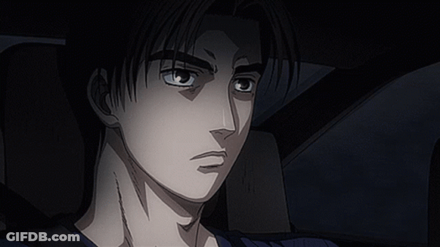 Initial D Takumi Fujiwara Seriously Driving GIF