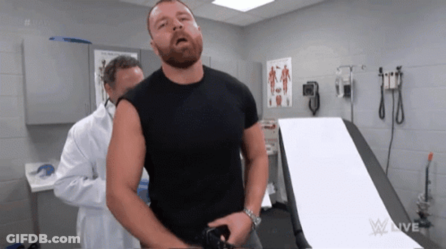 Injection Nervous Dean Ambrose GIF