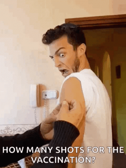 Injection Vaccination Shots Scared Reaction GIF
