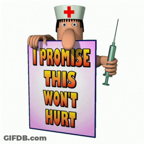 Injection Won't Hurt Nurse Cartoon GIF