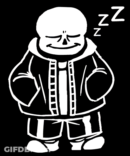 Ink Sans Sleeping While Standing GIF