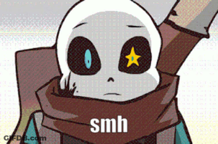 Ink Sans Smh Looking Blankly GIF