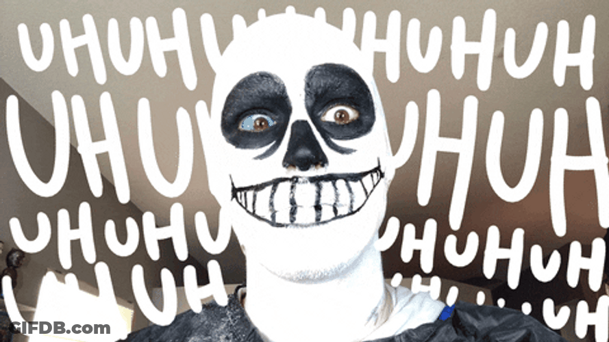 Ink Sans Undertale Creepy Makeup GIF