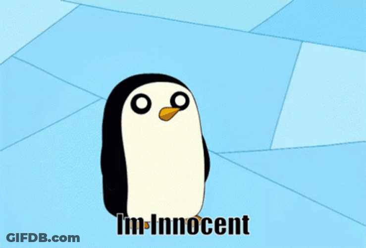 Innocent Blinking Penguin GIF