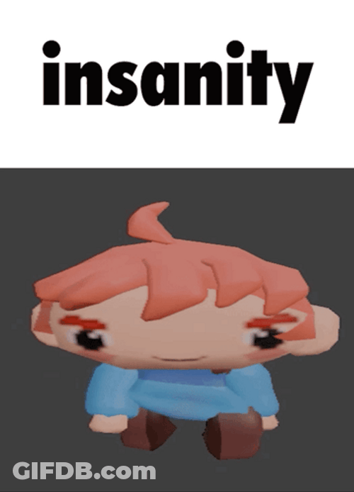 Insanity Pink Hair Animation GIF