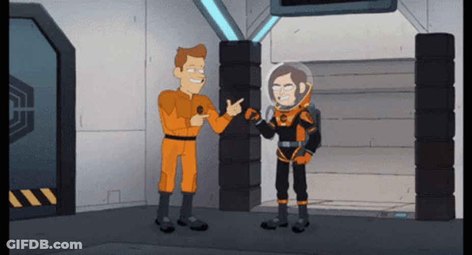 Inside Job Reagan Ridley Brett Hand Space Suit GIF