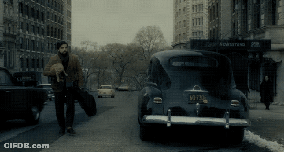 Inside Llewyn Davis Walking With Cat GIF