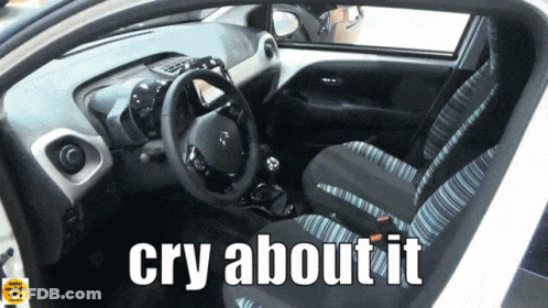 Inside Of Car With Cry About It GIF