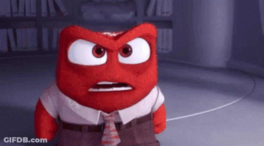 Inside Out Anger Standing While Saying What GIF