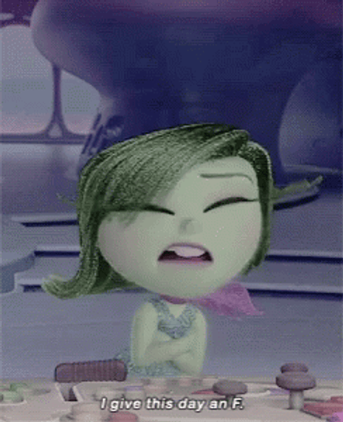 Inside Out Disgust Talking While Rolling Eyes GIF