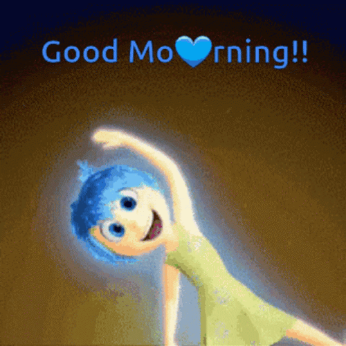 Inside Out Joy Disney Good Morning GIF