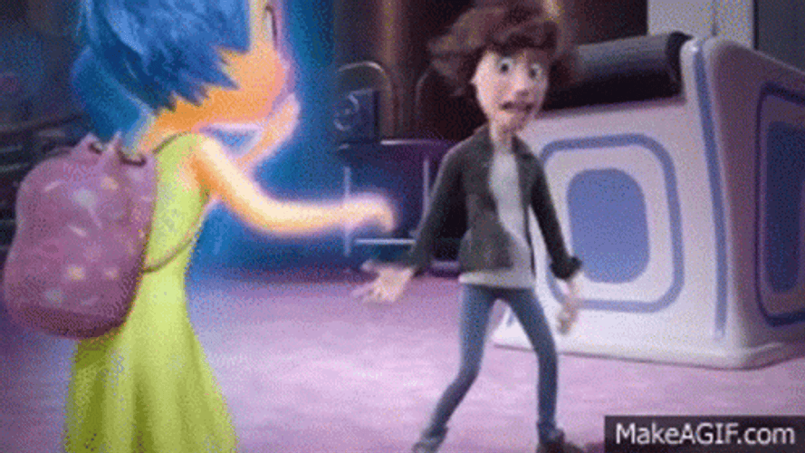 Inside Out Joy Talking To Imaginary Boyfriend GIF