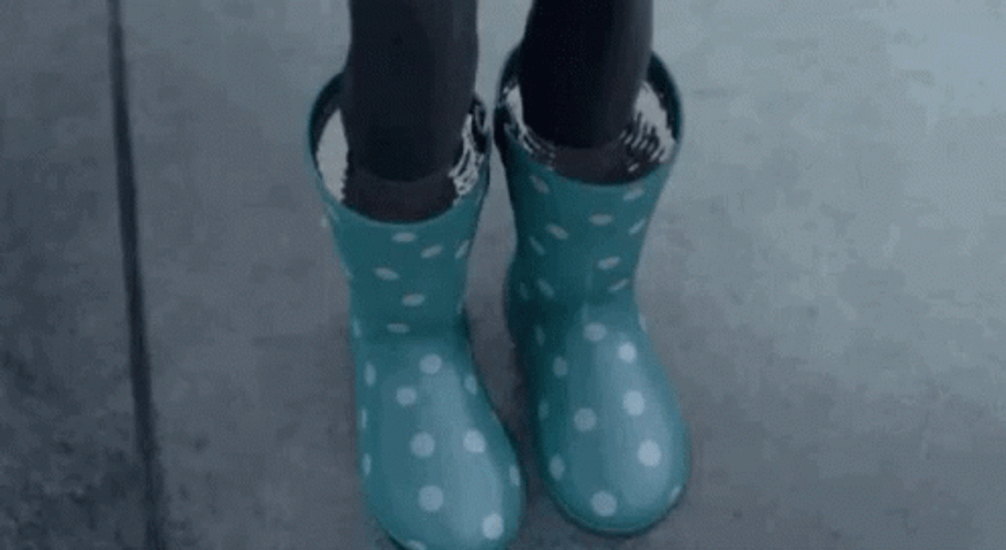 Inside Out Riley Boots Filled With Rainwater GIF