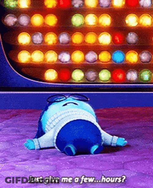 Inside Out Sadness Laying Down GIF