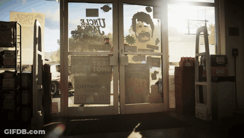 Inside Store With Lucky Strike Sign GIF