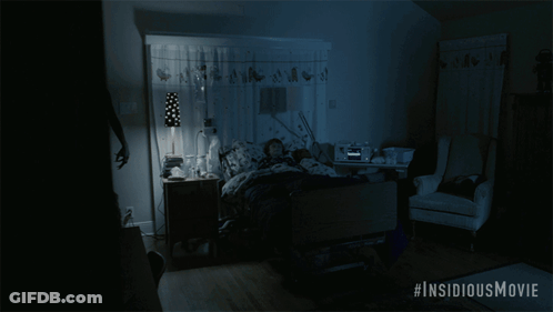 Insidious Movie Poster Silhouette In Bed GIF